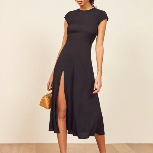 Reformation Gavin Dress Black Dresses